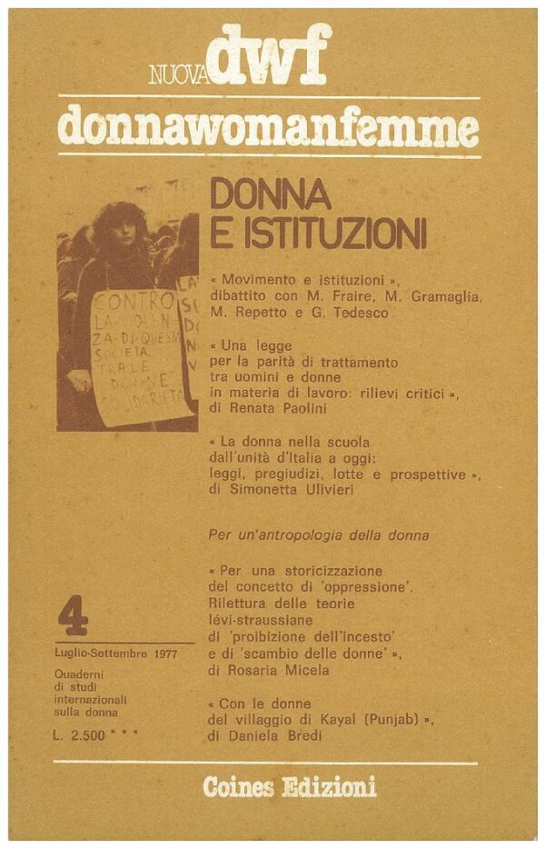 DONNA E ISTITUZIONI