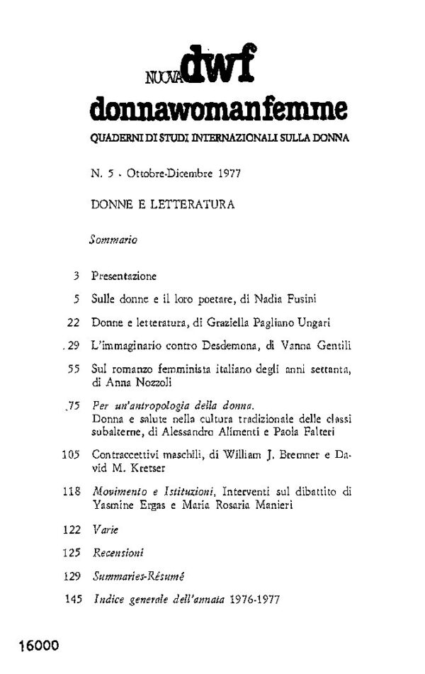 DONNA E LETTERATURA