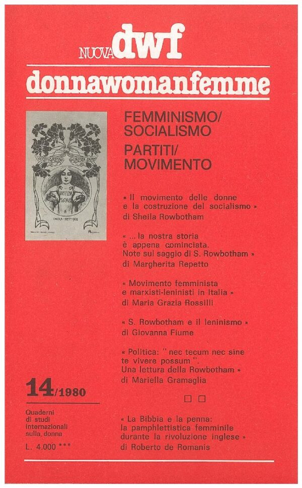 FEMMINISMO/SOCIALISMO - PARTITI/MOVIMENTO