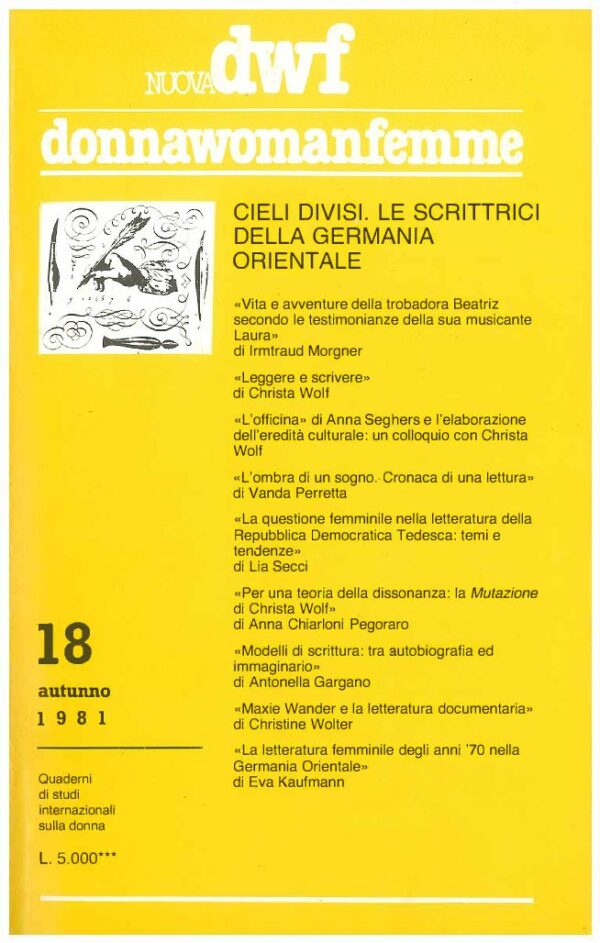 CIELI DIVISI. Le scrittrici della Germania Orientale