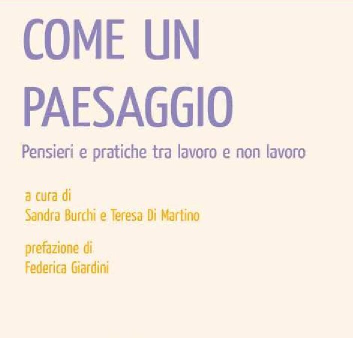 Come un paesaggio. Pensieri e pratiche tra lavoro e non lavoro (a cura di) Sandra Burchi e Teresa Di Martino, Iacobelli 2013