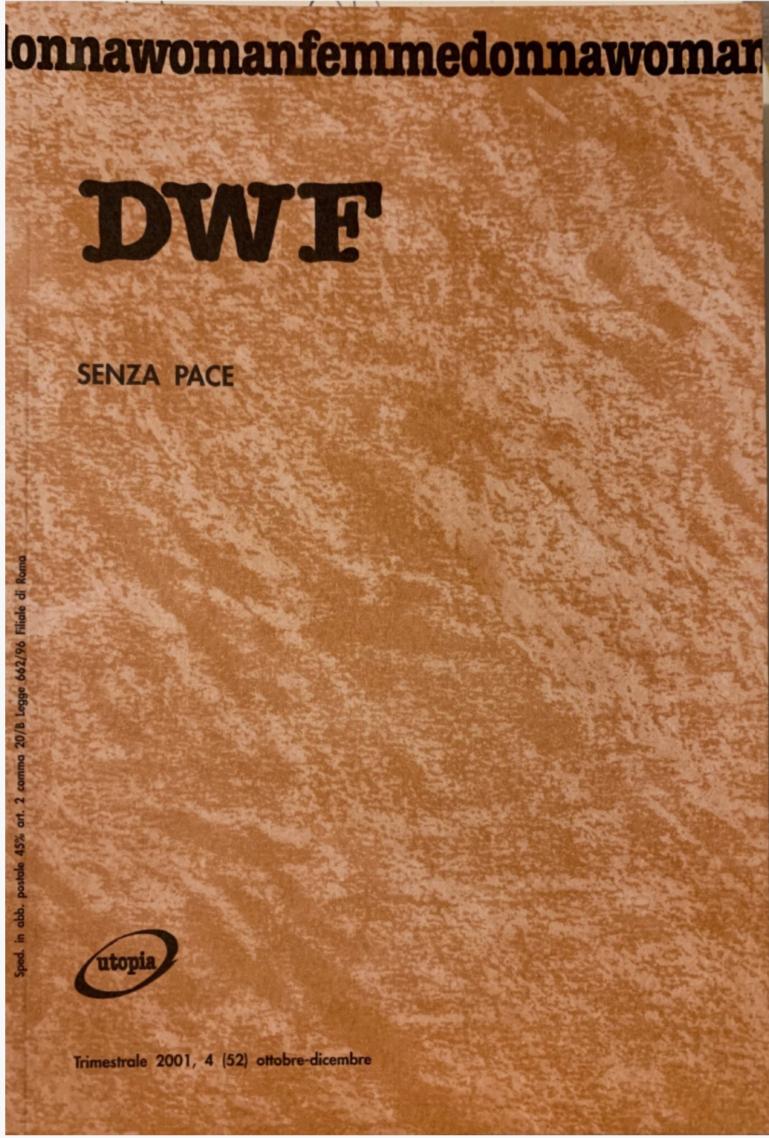 SENZA PACE, DWF (52) 2001, 4