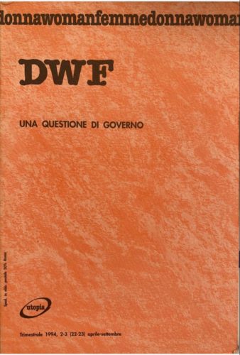 UNA QUESTIONE DI GOVERNO, DWF (22-23) 1994, 2-3