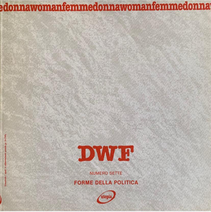 FORME DELLA POLITICA, DWF (7) 1988, 3