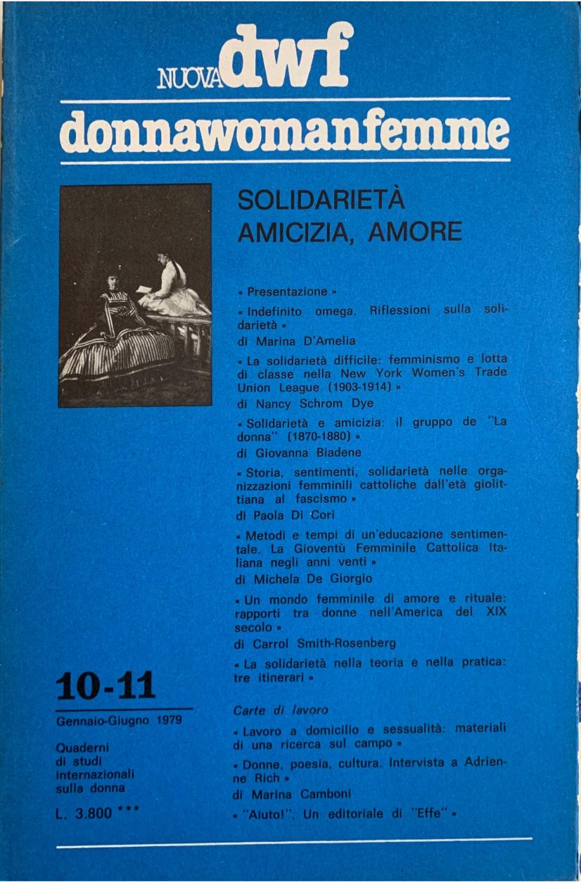 SOLIDARIETÀ, AMICIZIA, AMORE, Nuova DWF (10-11) 1979