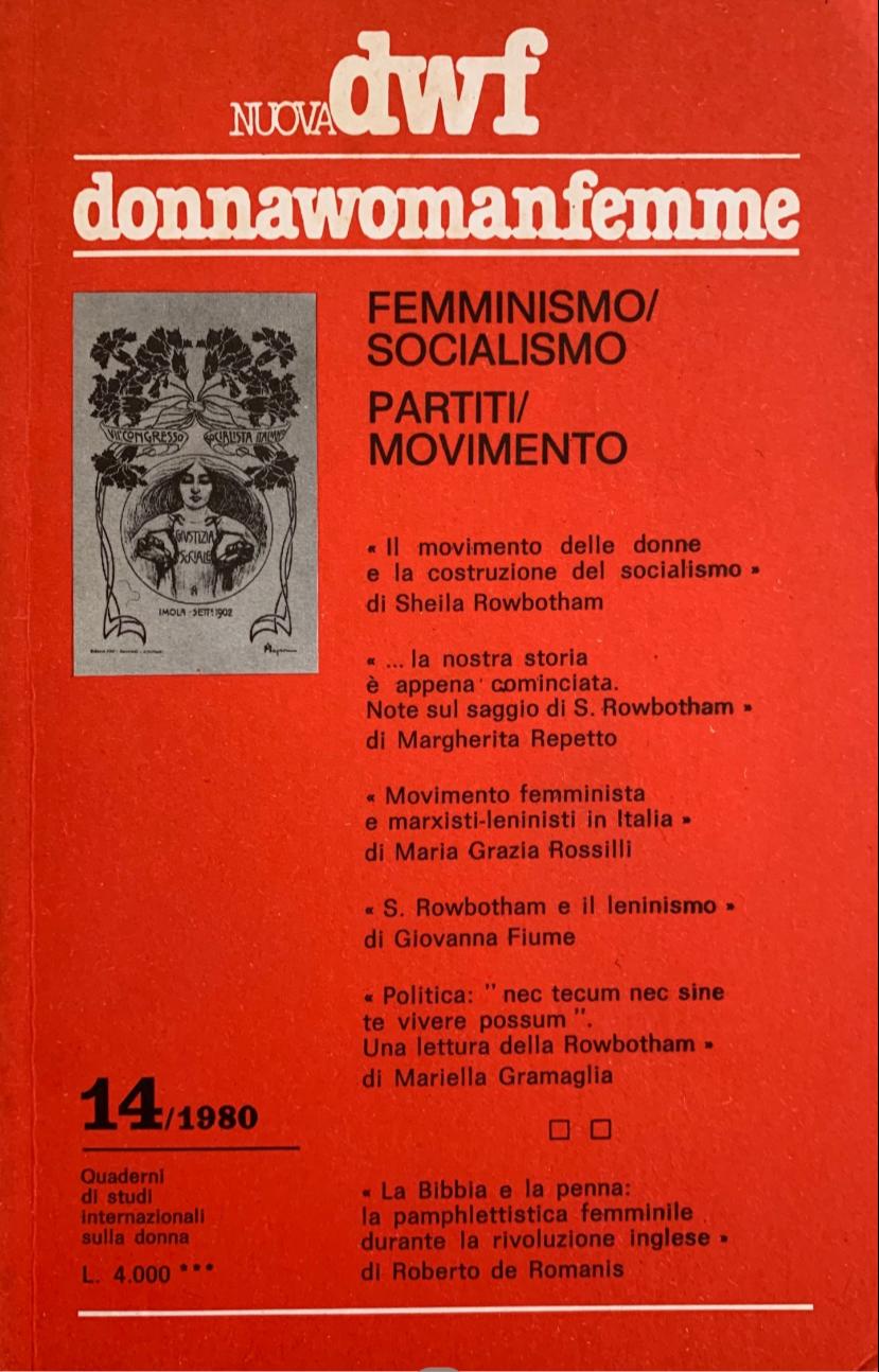 FEMMINISMO/SOCIALISMO – PARTITI/MOVIMENTO, Nuova DWF (14) 1980