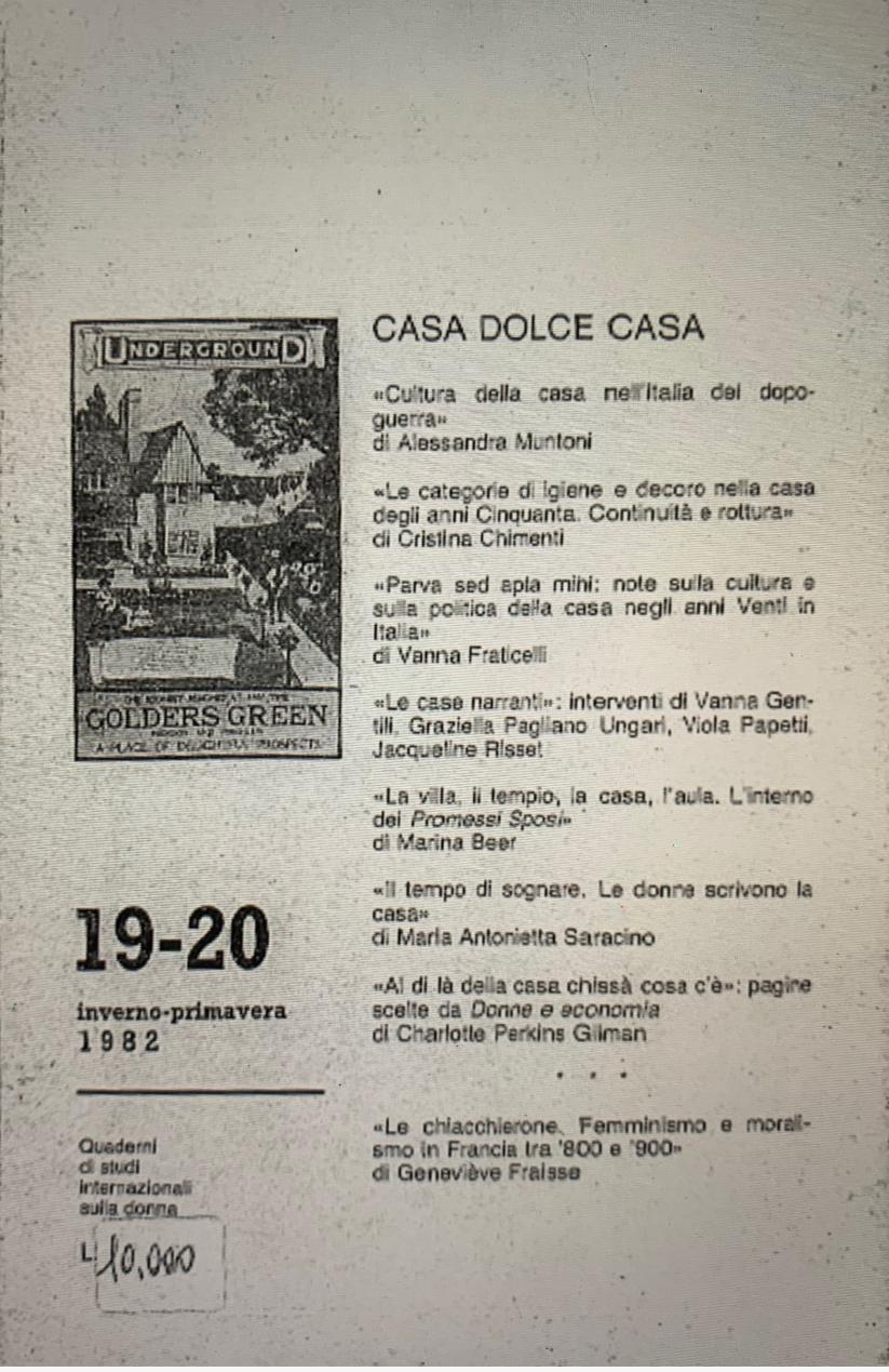 CASA DOLCE CASA, Nuova DWF (19-20) 1982