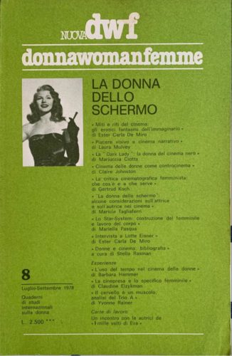 LA DONNA DELLO SCHERMO, Nuova DWF (8) 1978